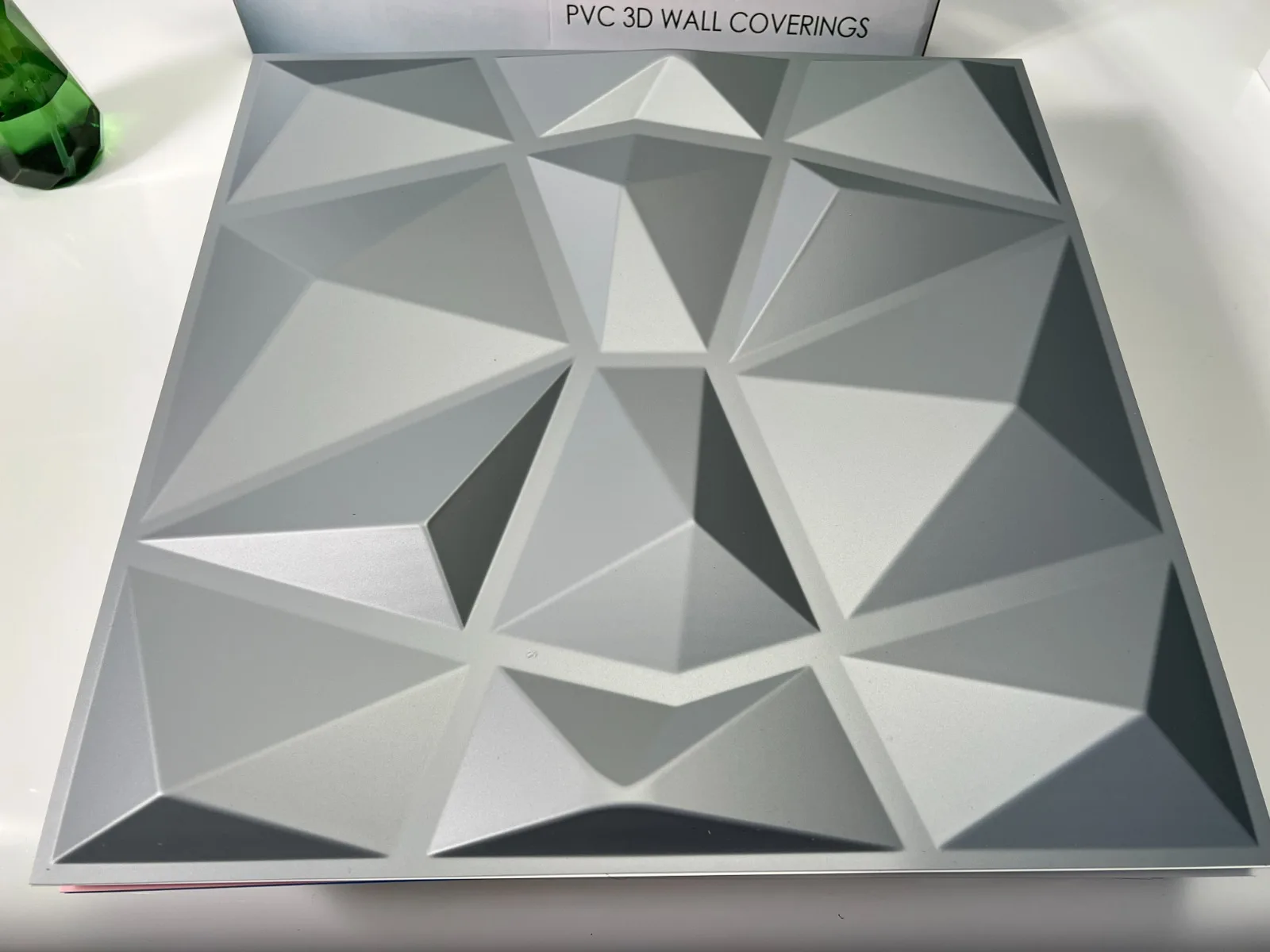 DIVINE DIMOND SILVER-3D Texture - Pack of 12 Stylish PVC Panels, Covering 32 Sq Ft - Elevate Your Interior Décor - Image 2