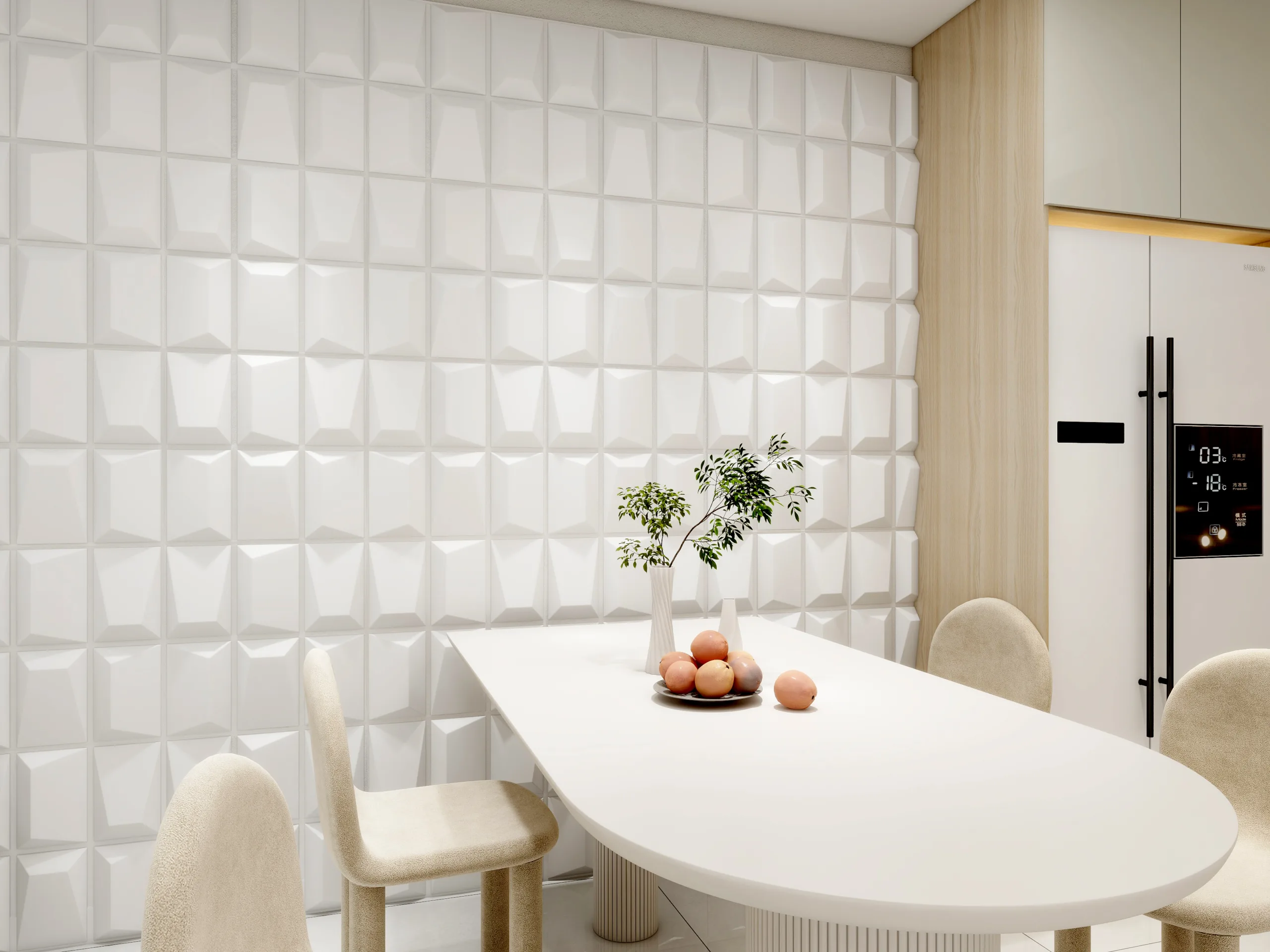 RAVISHING DEMAX SQUARE-3D Texture - Pack of 12 Stylish PVC Panels, Covering 32 Sq Ft - Elevate Your Interior Décor - Image 7