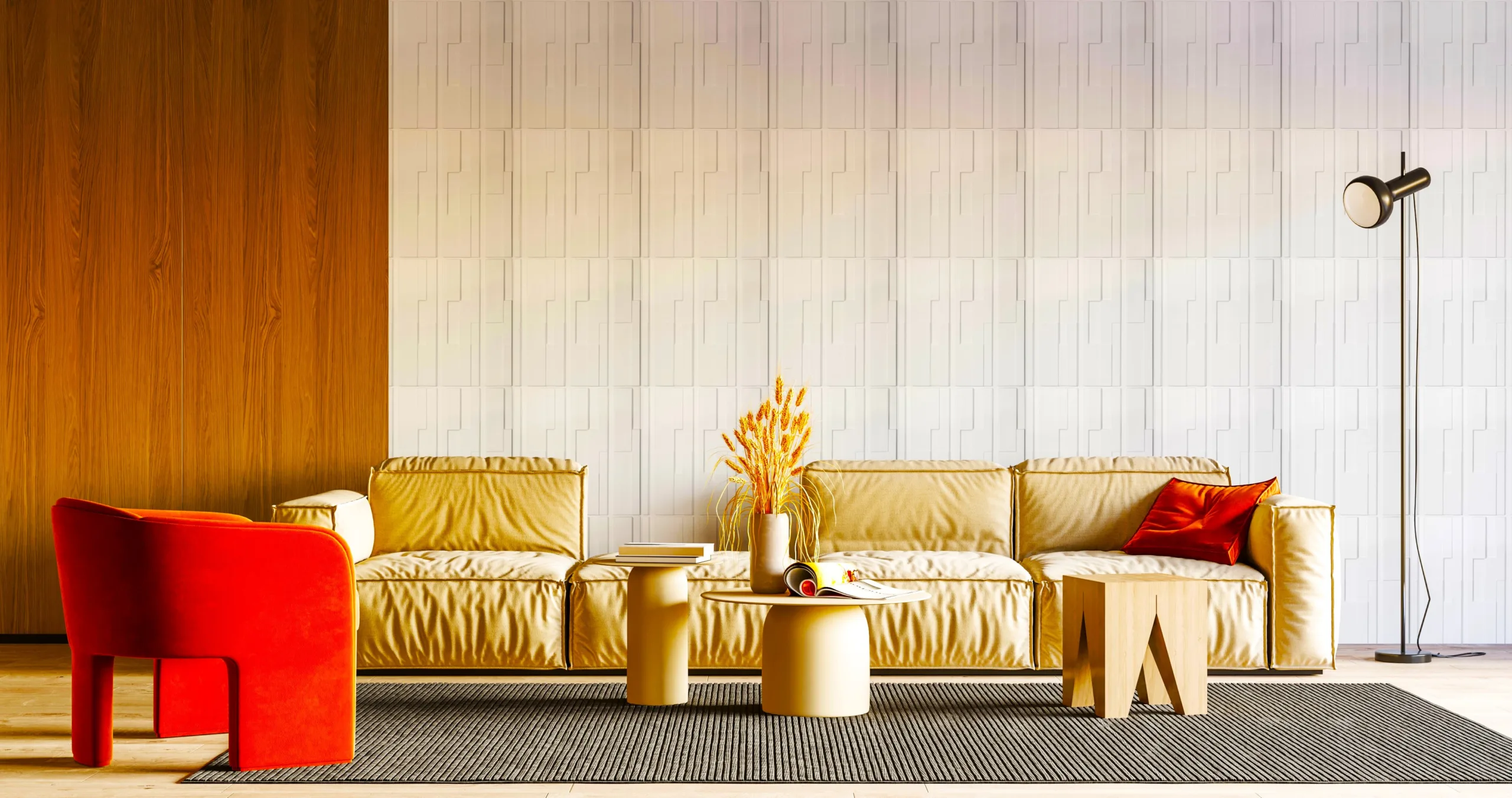 DAZZLING SQUARE WHITE-3D Texture - Pack of 12 Stylish PVC Panels, Covering 32 Sq Ft - Elevate Your Interior Décor - Image 7