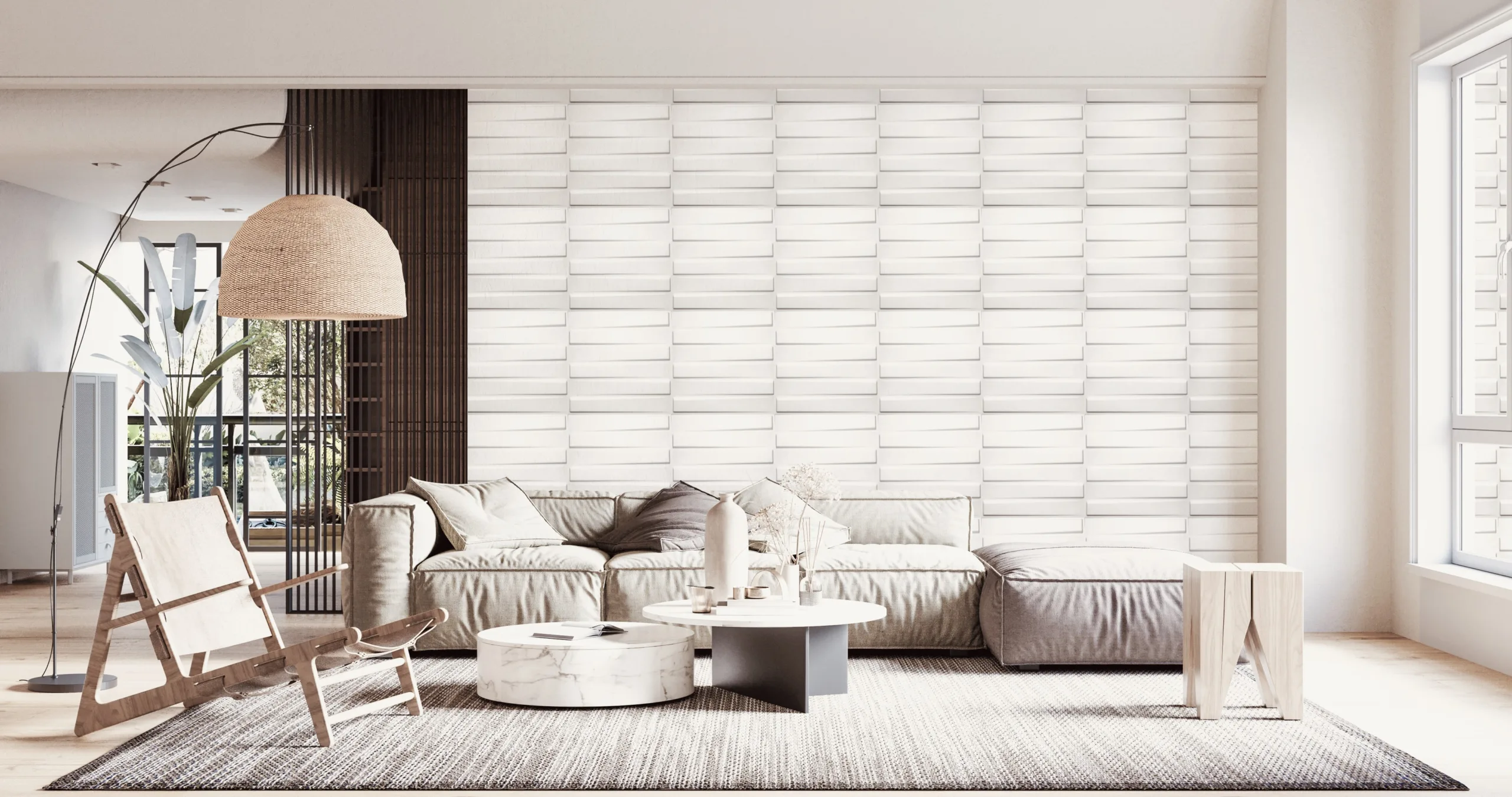 ALLURING LINING WHITE-3D Texture - Pack of 12 Stylish PVC Panels, Covering 32 Sq Ft - Elevate Your Interior Décor - Image 4