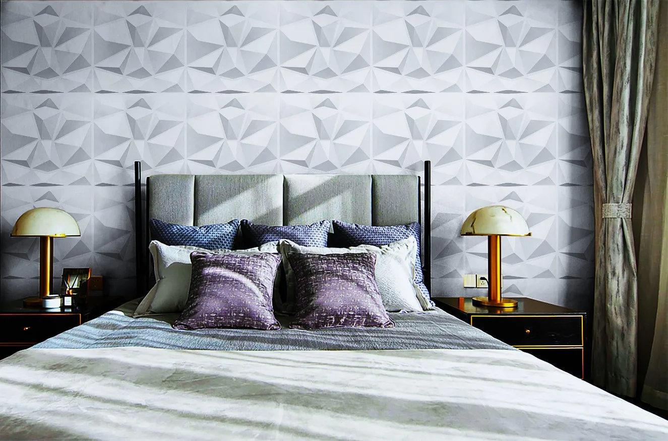 DIVINE DIMOND WHITE-3D Texture - Pack of 12 Stylish PVC Panels, Covering 32 Sq Ft - Elevate Your Interior Décor - Image 4
