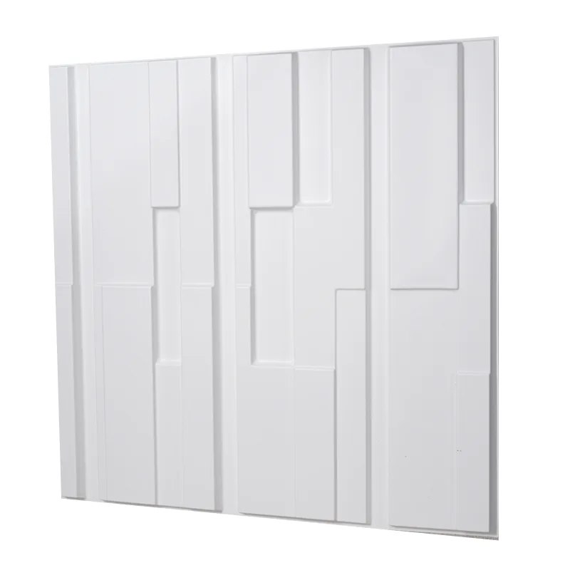 DAZZLING SQUARE WHITE-3D Texture - Pack of 12 Stylish PVC Panels, Covering 32 Sq Ft - Elevate Your Interior Décor - Image 4