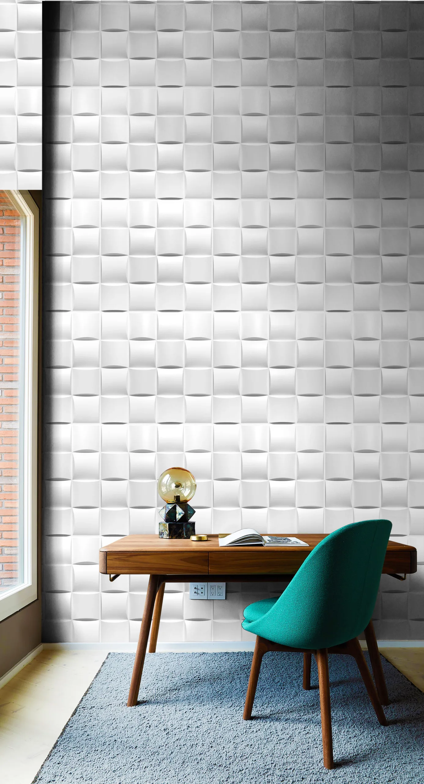 RAMP SQUARE BOX-3D Texture - Pack of 12 Stylish PVC Panels, Covering 32 Sq Ft - Elevate Your Interior Décor - Image 8