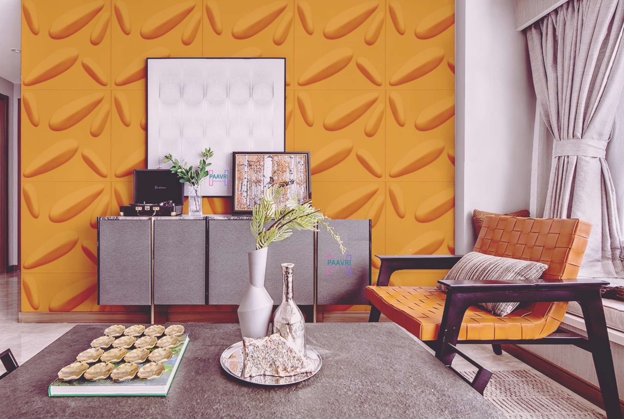 TEMPTING GLOY GOLDEN-3D Texture - Pack of 12 Stylish PVC Panels, Covering 32 Sq Ft - Elevate Your Interior Décor - Image 5