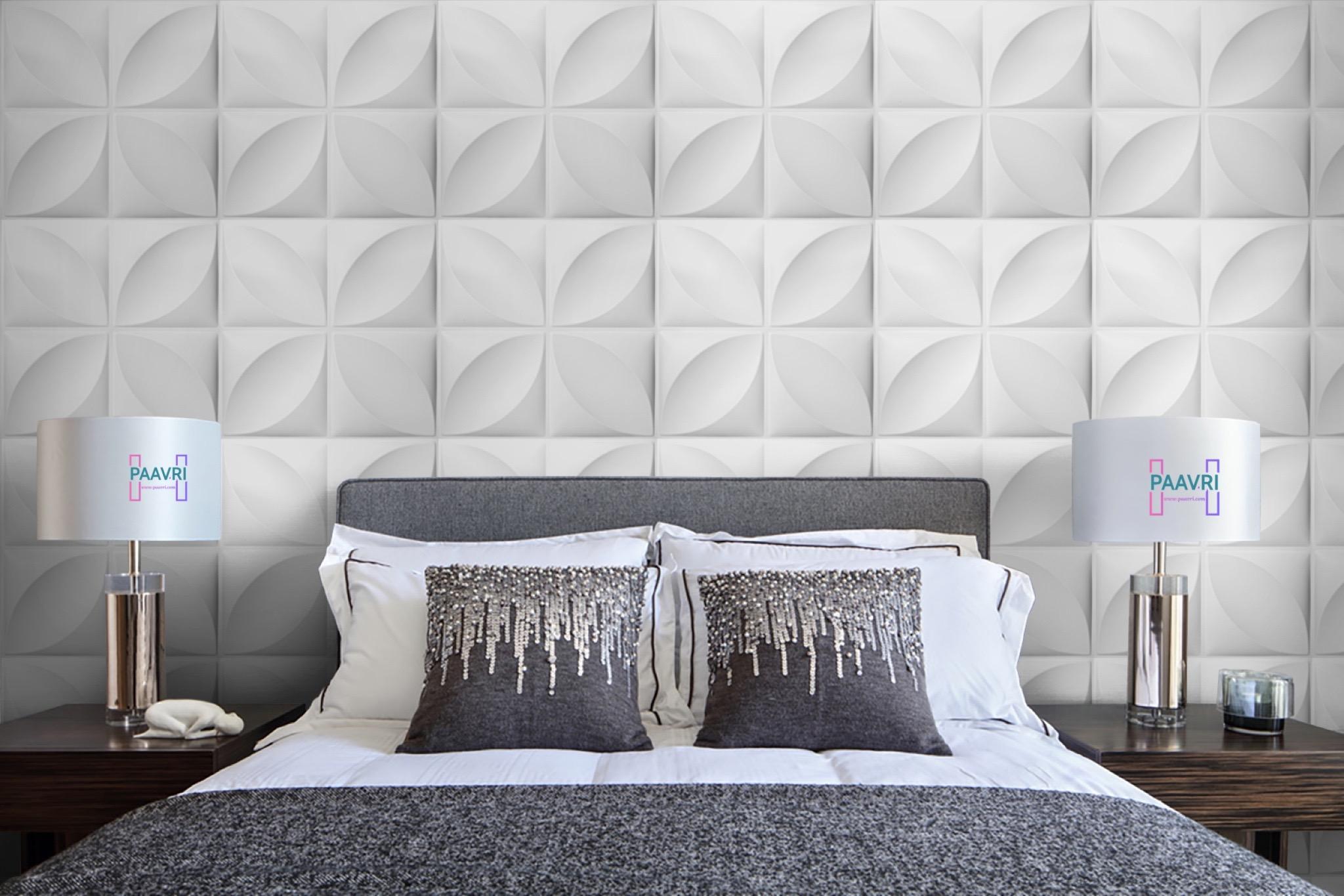 FANNY WHITE-3D Texture - Pack of 12 Stylish PVC Panels, Covering 32 Sq Ft - Elevate Your Interior Décor - Image 3